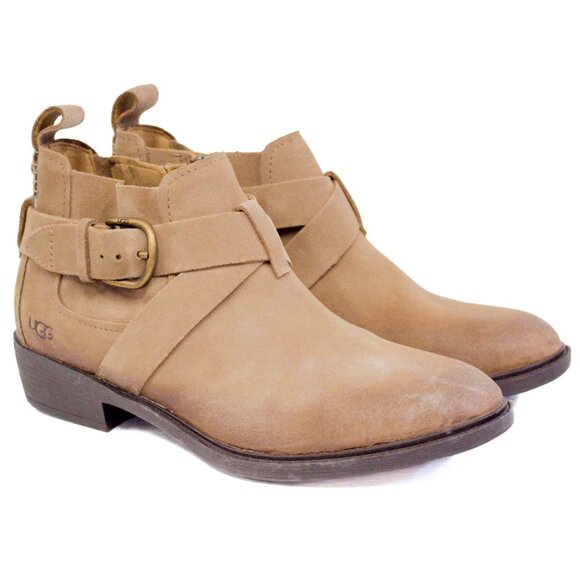 UGG | Boots | Ugg Wylma Suede Leather Ankle Boots Harness Style Equestrian - Picture 4 of 15